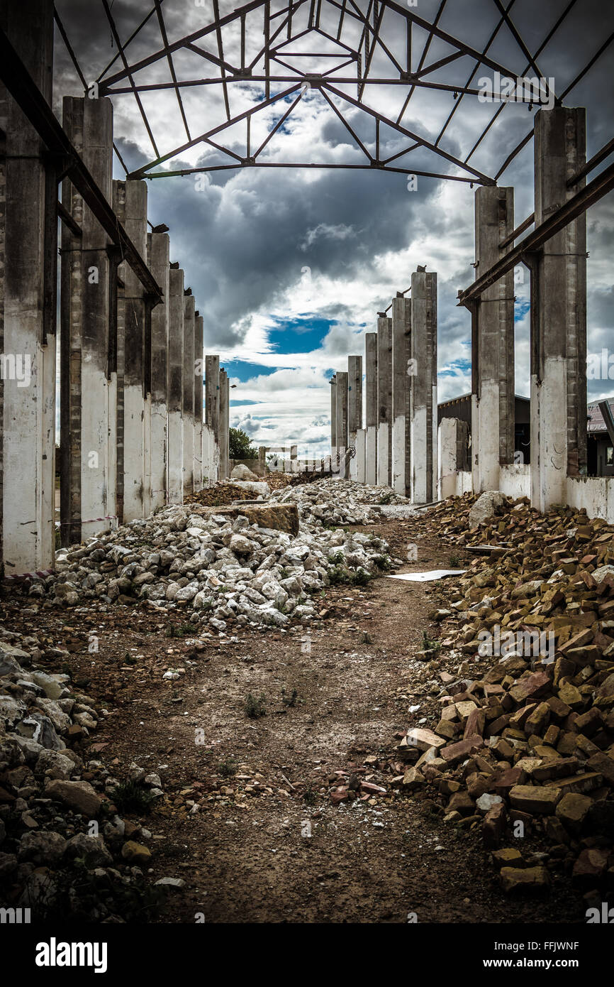 Ruine industrielle à l'extérieur de Malmö, Suède Banque D'Images