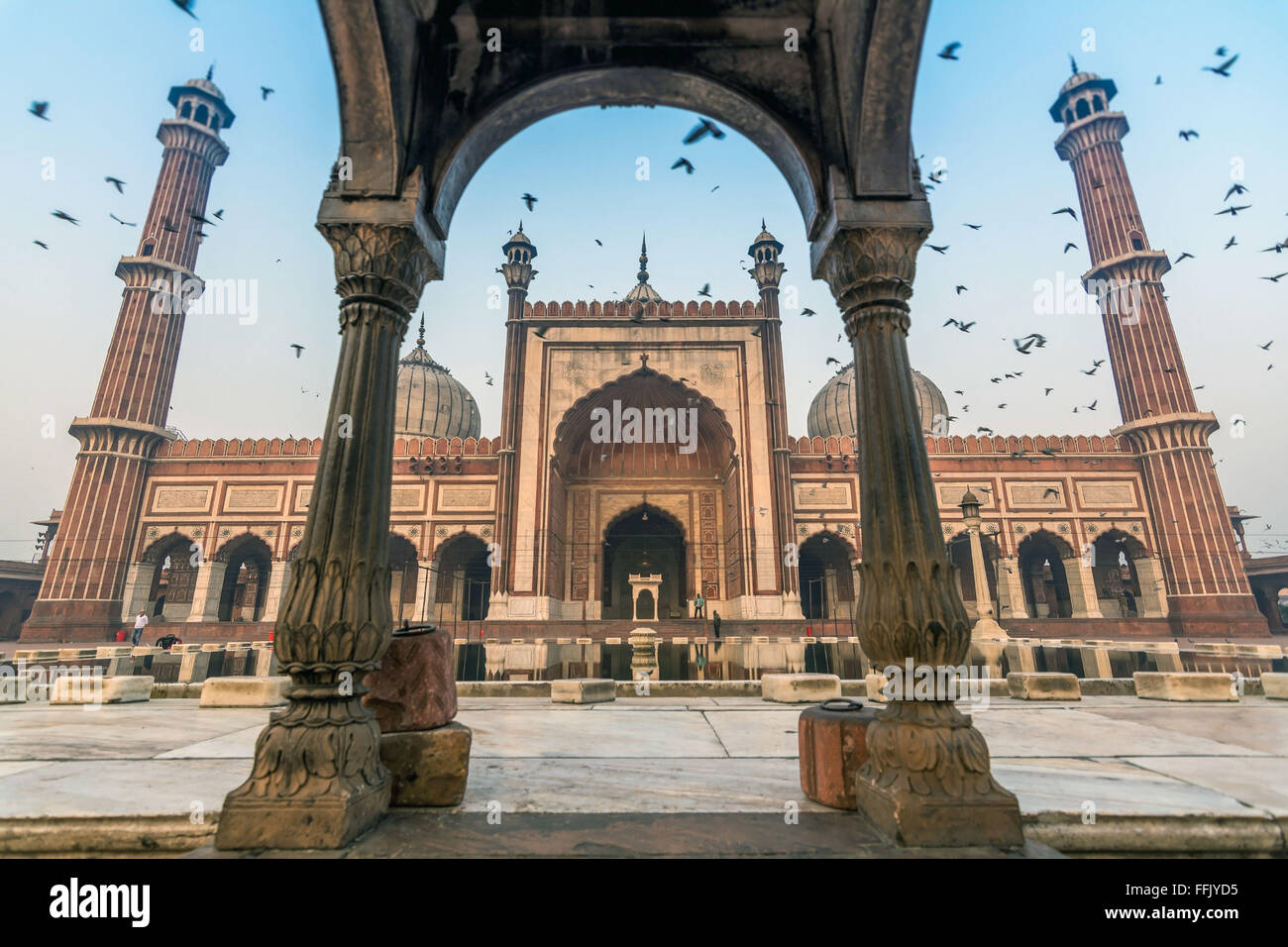 Jama Masjid, Old Delhi, Inde Banque D'Images