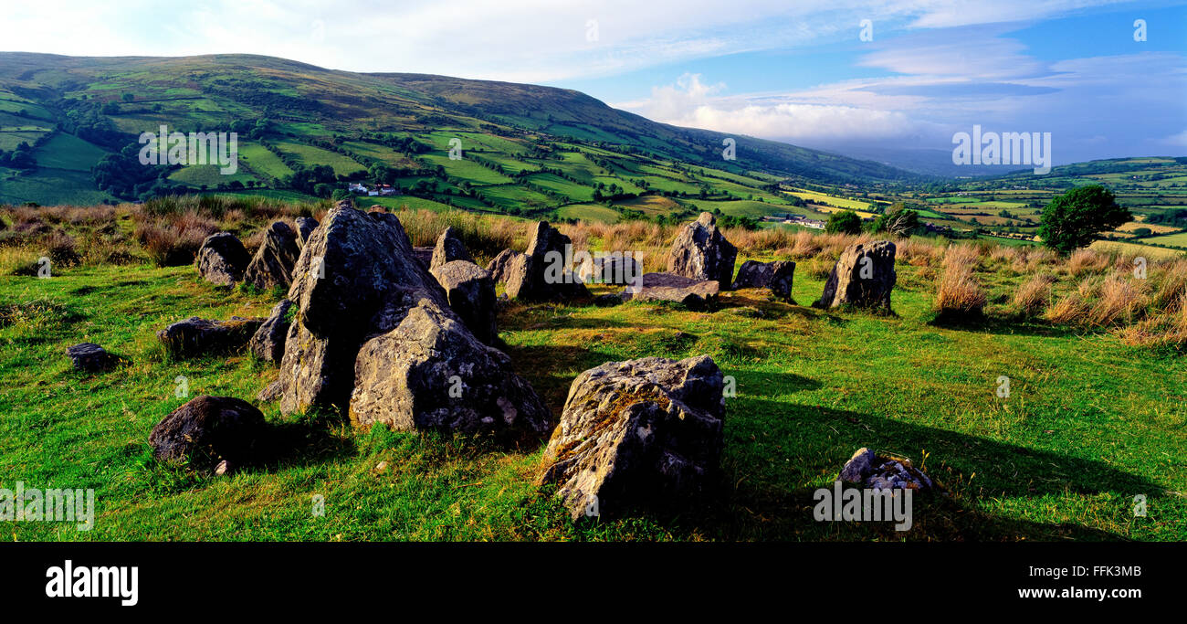 Ossiens tombe, Fr Antrim Glens d'Antrim en Irlande du Nord Banque D'Images