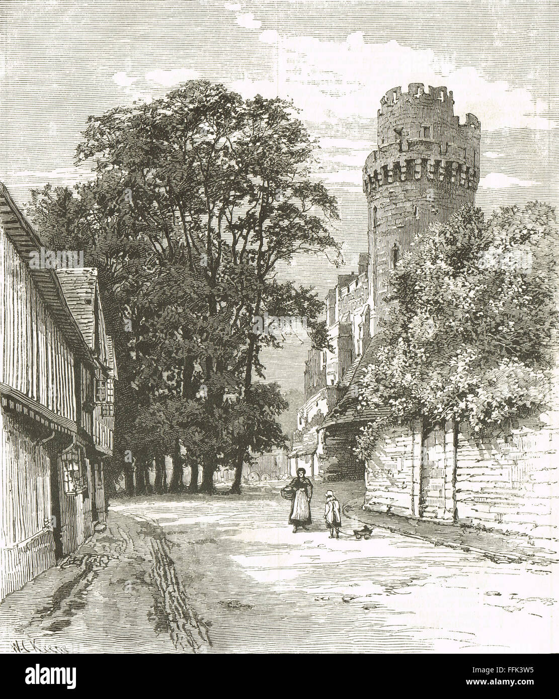 La Tour César, le château de Warwick en Angleterre Banque D'Images