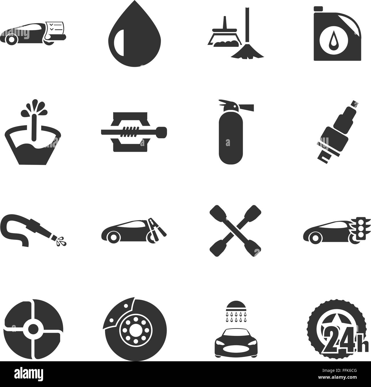 Car shop icons set Illustration de Vecteur