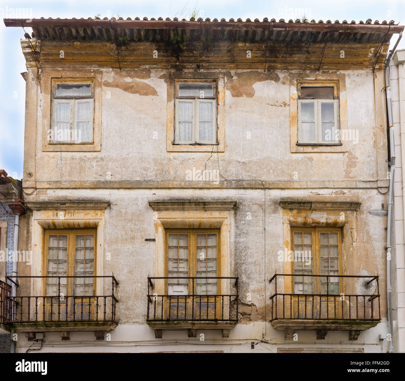 Façades de Aveiro, la Venise portugaise. Aveiro, Portugal. Banque D'Images