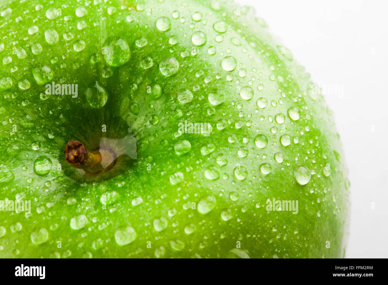 Green Apple macro dans selective focus Banque D'Images