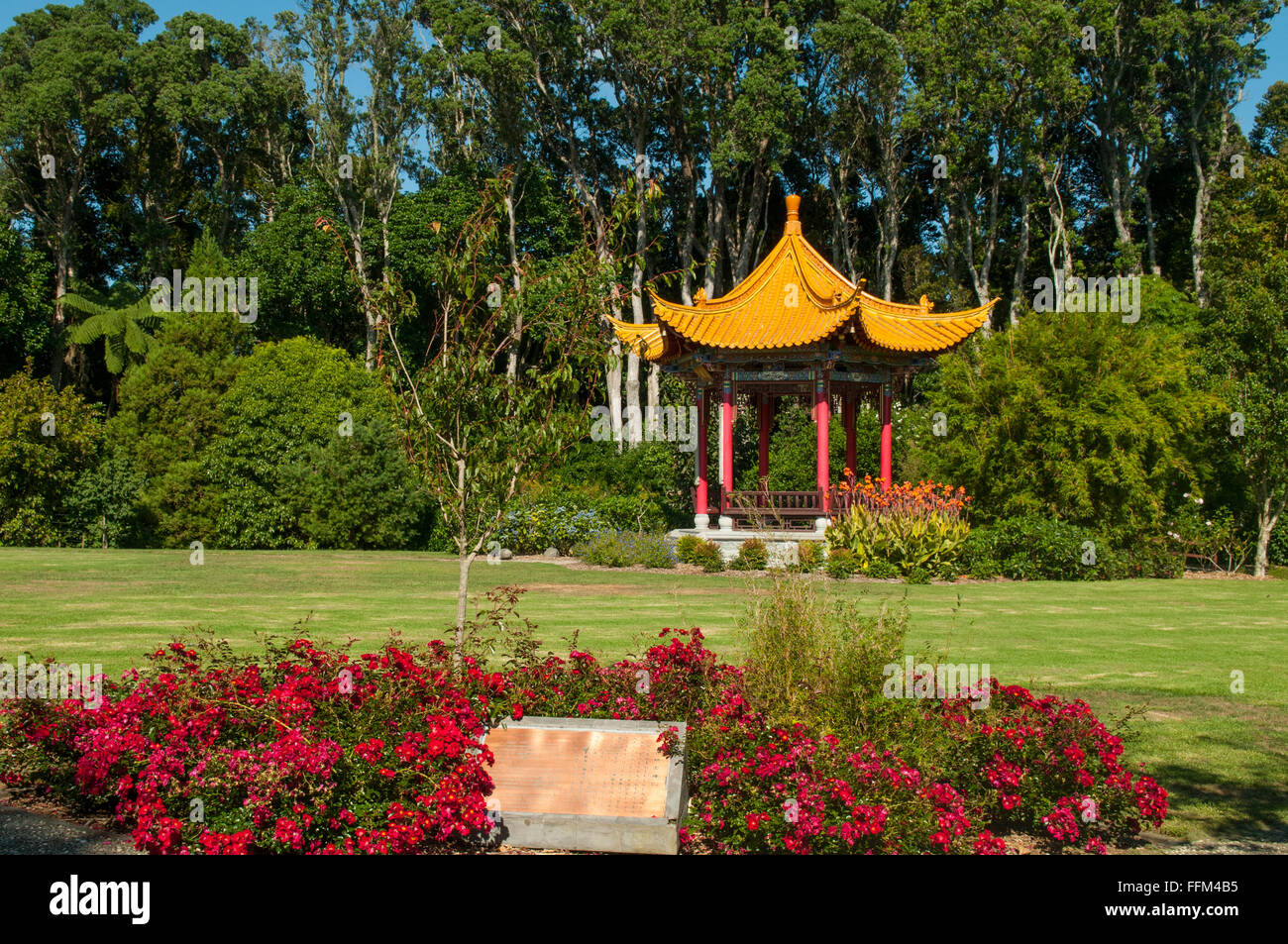 Kunming Garden, Brooklands Park, New Plymouth, Taranaki, en Nouvelle-Zélande Banque D'Images