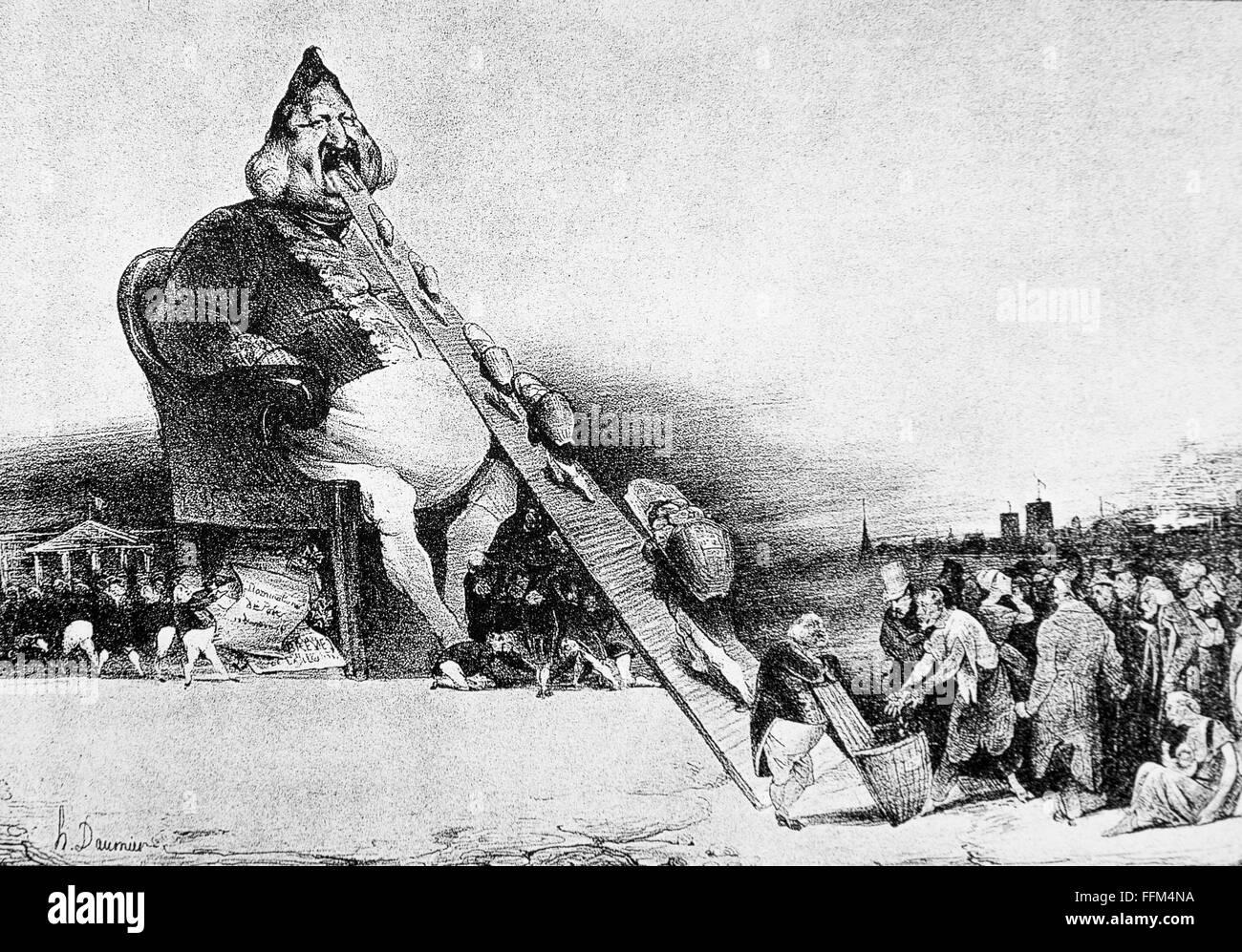 Honoré Daumier, Gargantua ( 1831 ) , Lithographie. Banque D'Images