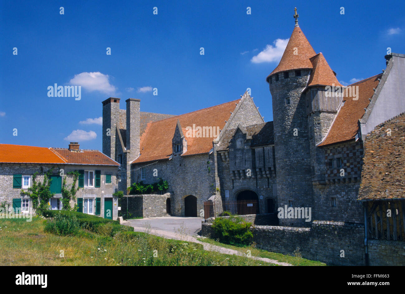 France, Meuse (55), village de Hattonchatel, château Banque D'Images