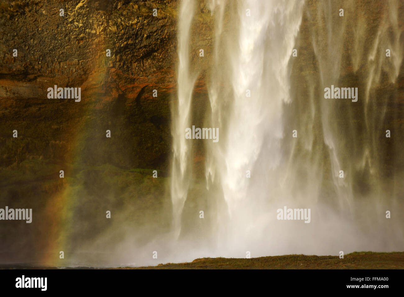 Cascade de Seljalandsfoss, Islande Banque D'Images