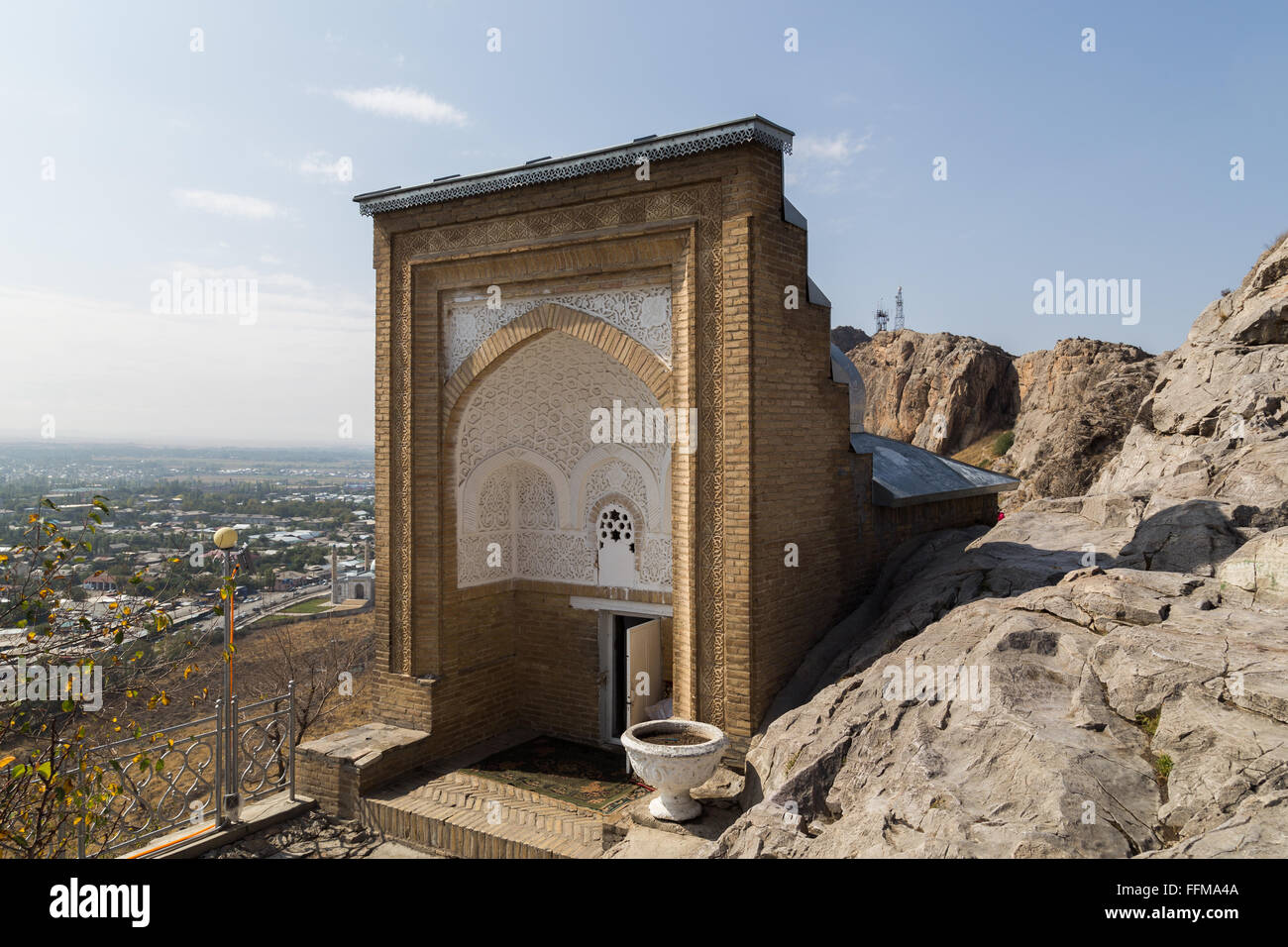 Photographie d'une terre sacrée est appelé le trône de Salomon à Osh, au Kirghizistan. Banque D'Images