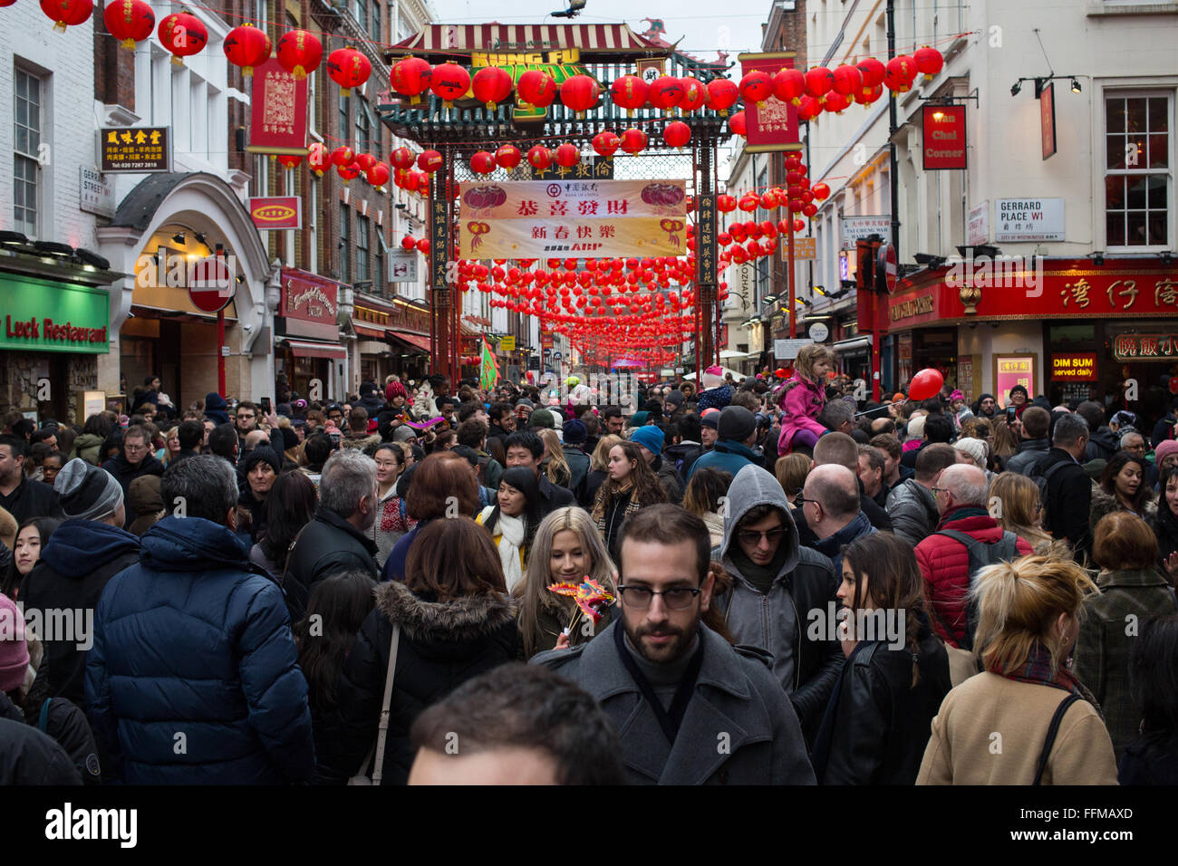 Les célébrations du Nouvel An chinois dans le quartier chinois à Londres Banque D'Images