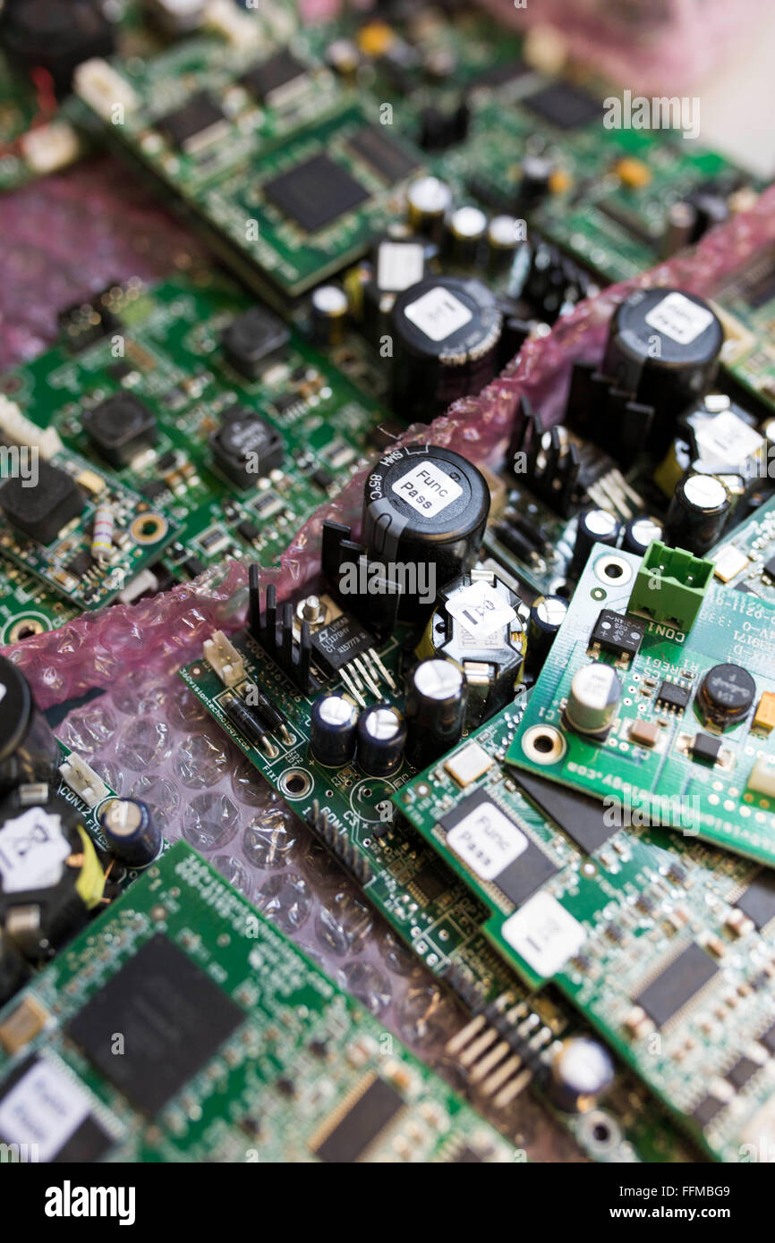 Les cartes de circuits électroniques Banque D'Images