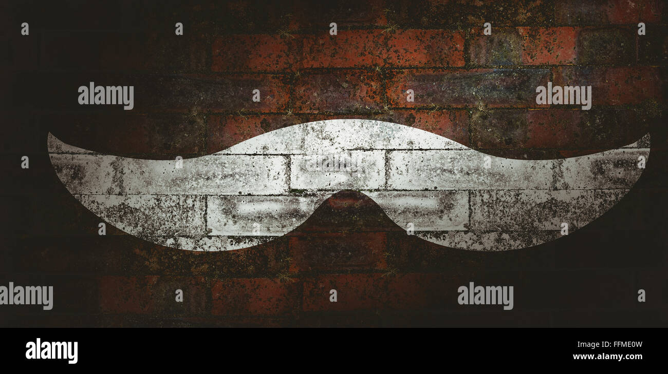 Image composite de l'icône d'une moustache Banque D'Images