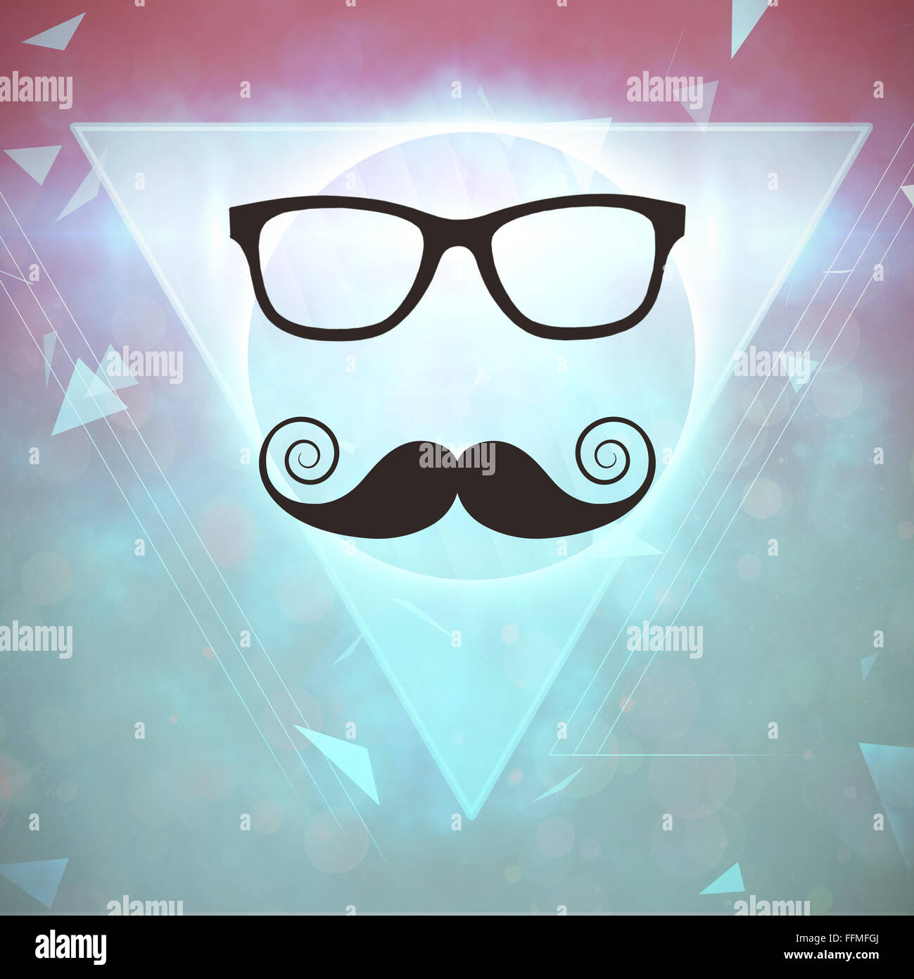 Image composite du logo moustache Banque D'Images