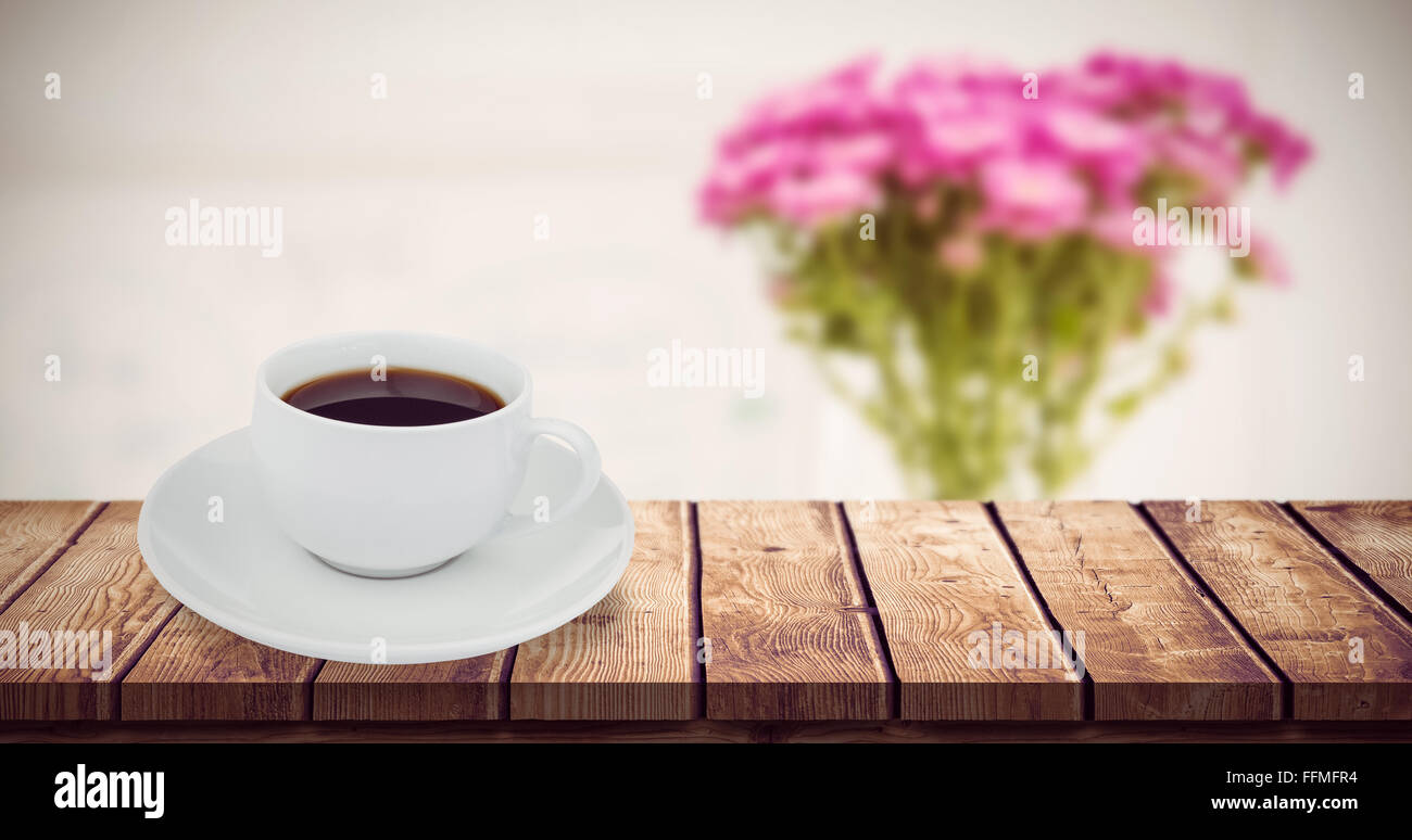 Image composite de fleurs fraîches dans la salle de réunion Banque D'Images