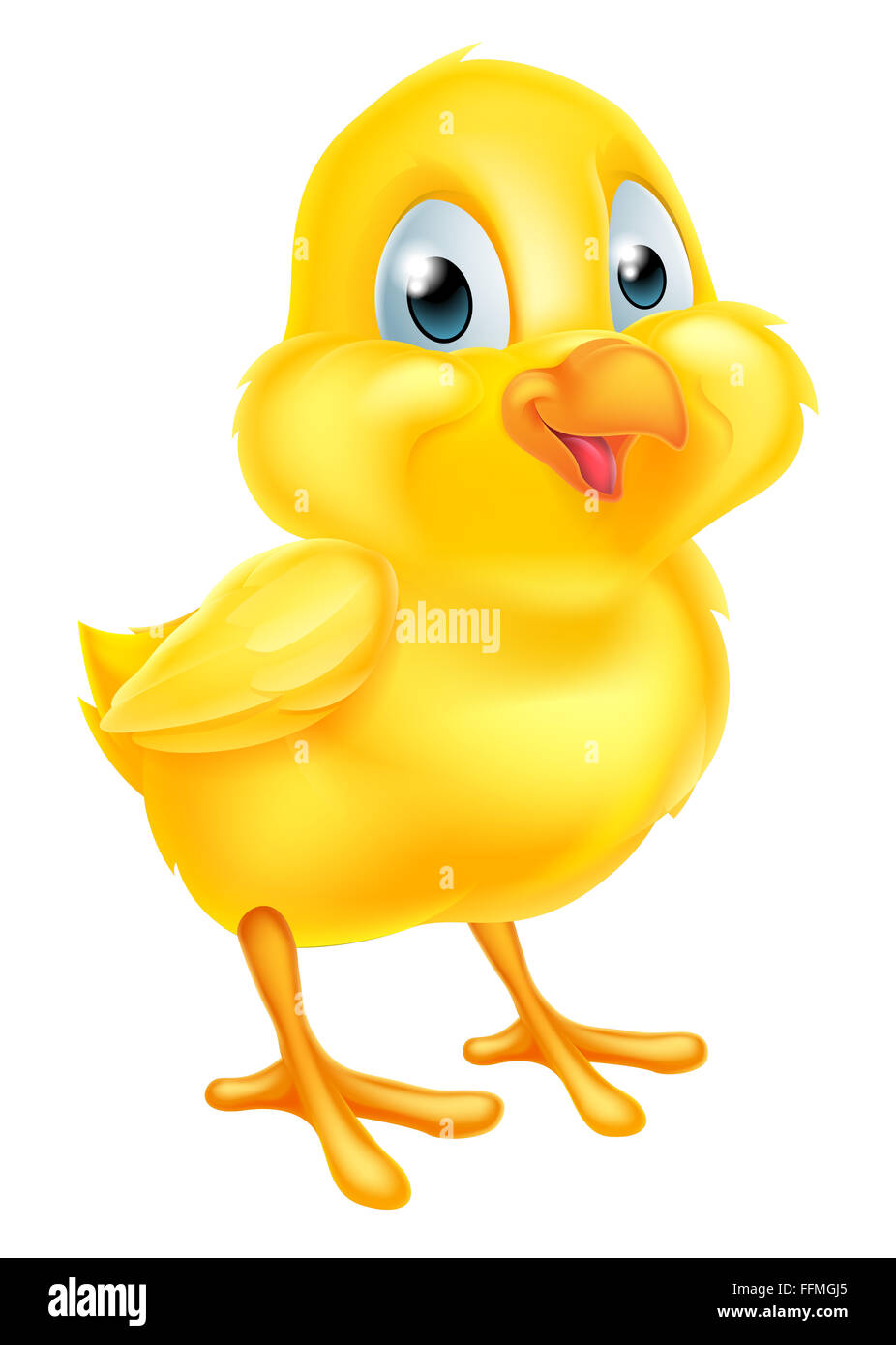 Cartoon bébé oiseau poussin de Pâques poulet Banque D'Images