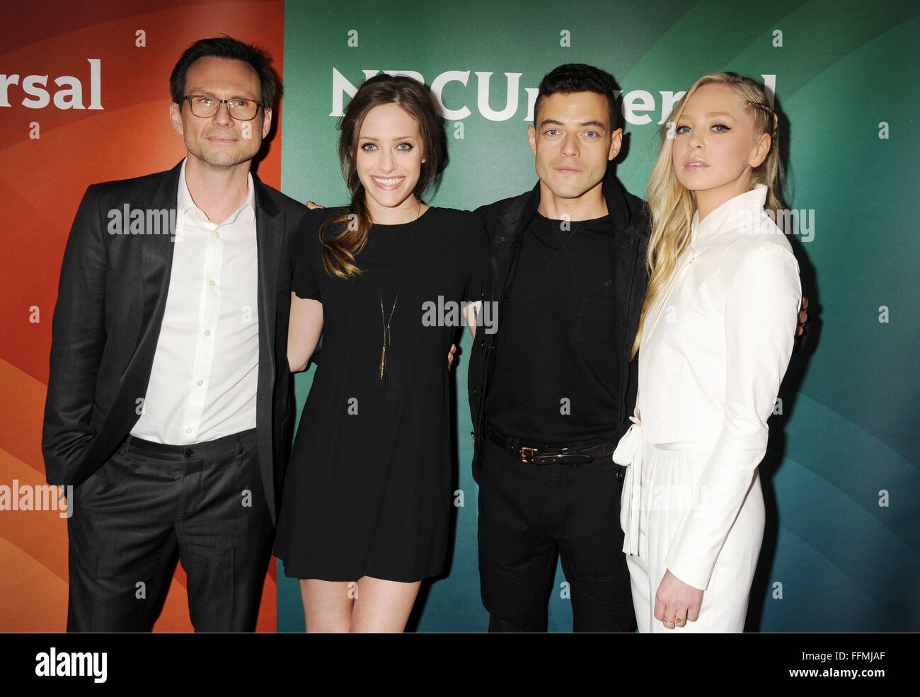 christian slater rami malek banque d image et photos alamy