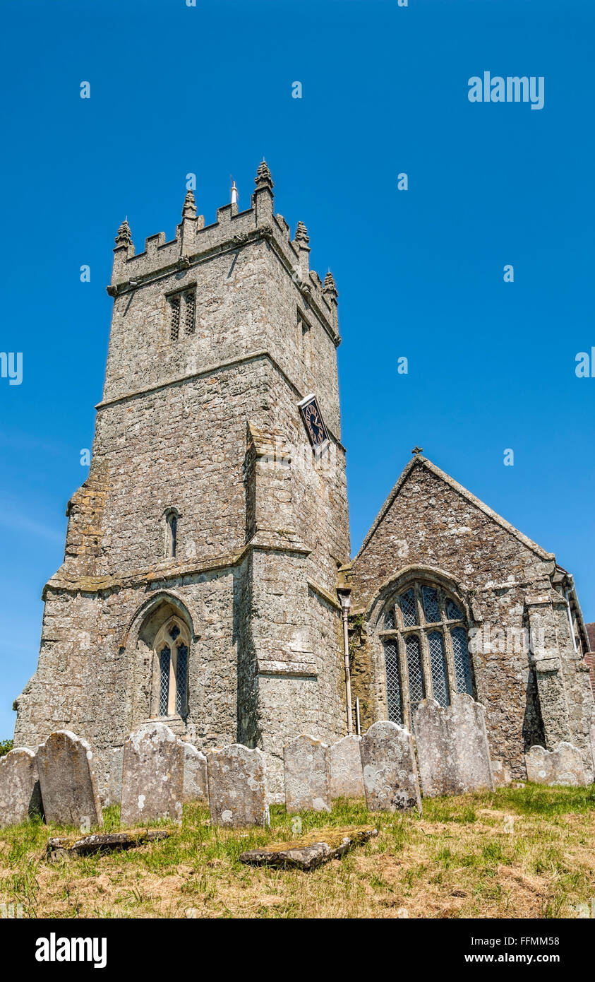 À l'église All Saints village Godshill, île de Wight, en Angleterre. Banque D'Images