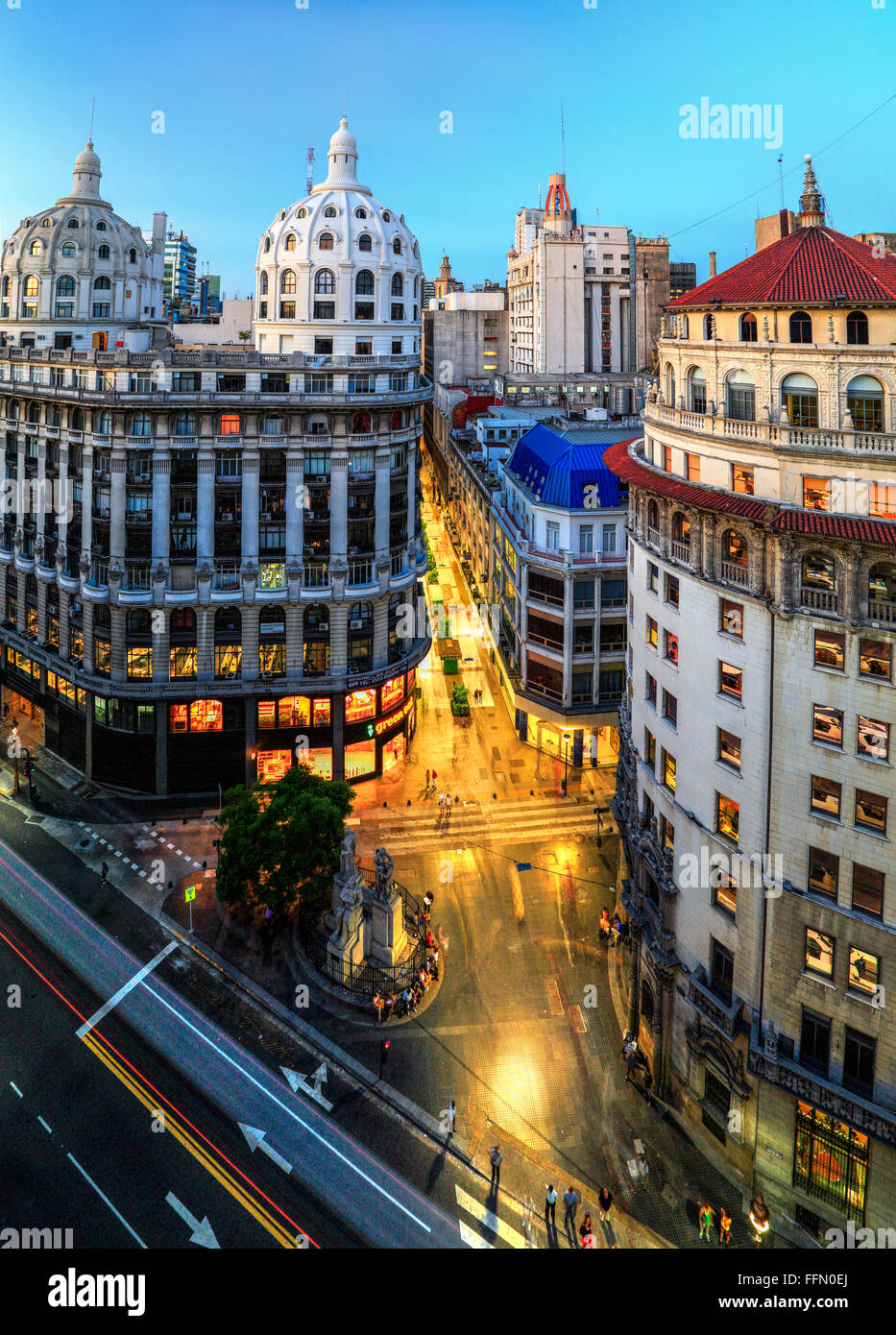 Vue aérienne de la Floride (zone piétonne) Rue. Buenos Aires, Argentine, Amérique du Sud Banque D'Images Vue aérienne de la Floride (zone piétonne) Rue. Buenos Aires, Argentine, Amérique du Sud Banque D'Images