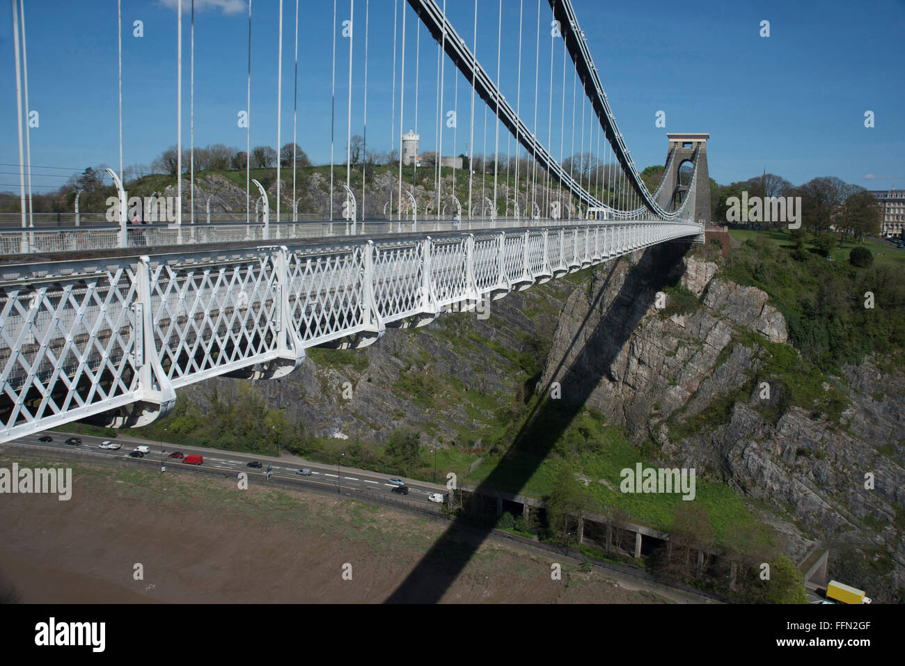 Vue depuis le pont suspendu de Clifton, Clifton, Bristol, Royaume-Uni. Banque D'Images