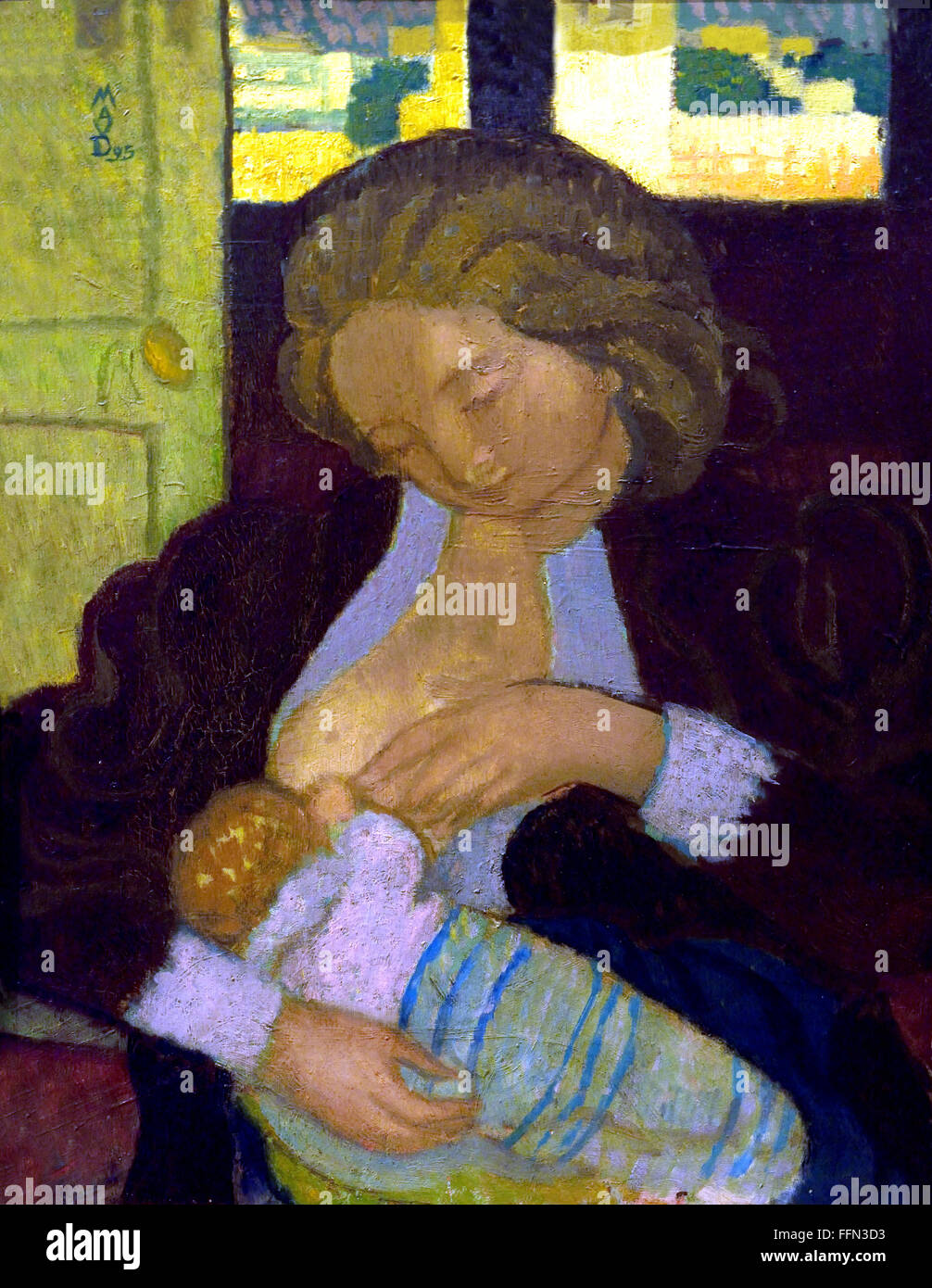 Maurice Denis 1870 - 1943 Maternité aux manchettes de dentelle - Maternité avec des manches en dentelle française France 1895 Banque D'Images