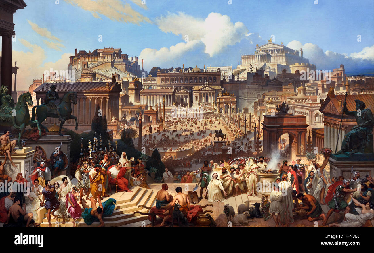 Le Martyre De Sainte Agnes Dans Le Forum Romain En L An 303 Sous Diocletien 1864 Joseph Desire Court 1797 1865 France Photo Stock Alamy