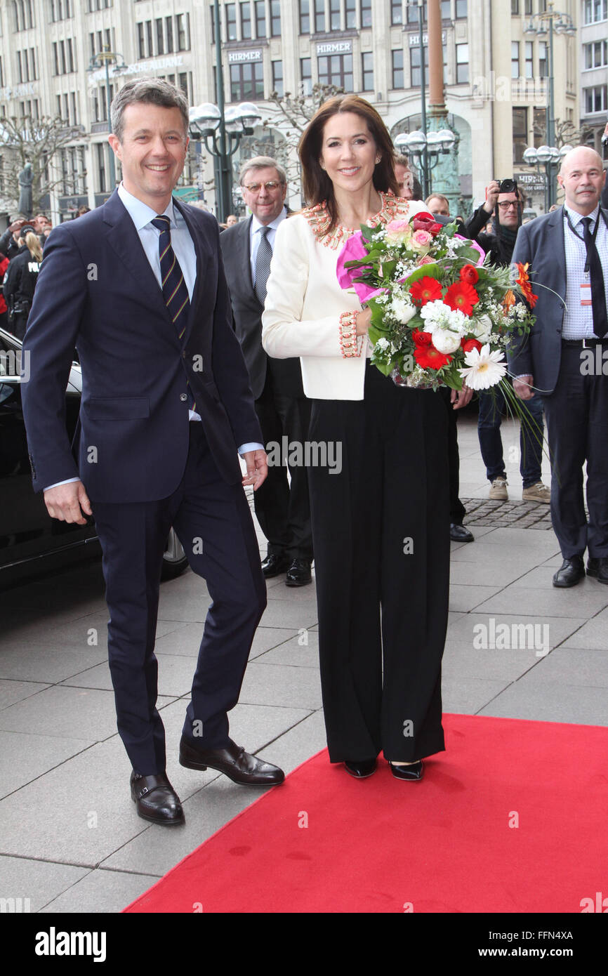 Frederik, prince héritier du Danemark, * 26,5.1968, princesse Mary, Empfang im Rathaus, Hambourg, 19.05.2015, Banque D'Images
