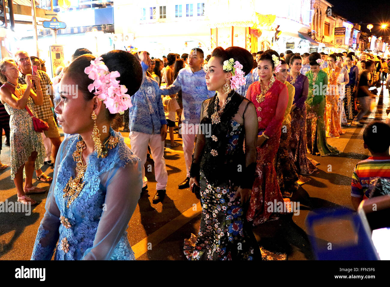 Thailande Phuket Phuket Town Nouvel An chinois 2016 Adrian Baker Banque D'Images