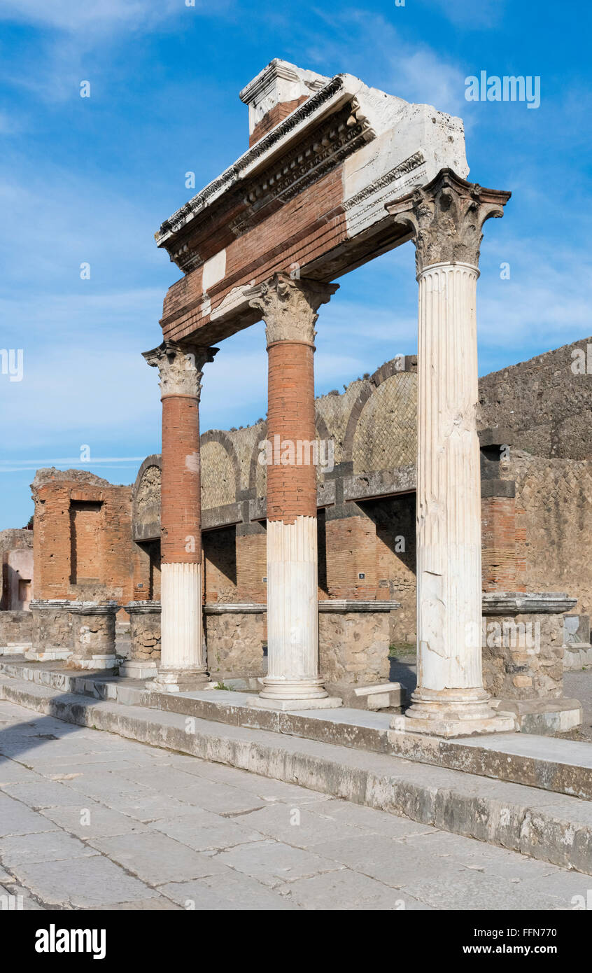 Ruines de Pompéi dans l'ancienne ville romaine, Italie, Europe Banque D'Images