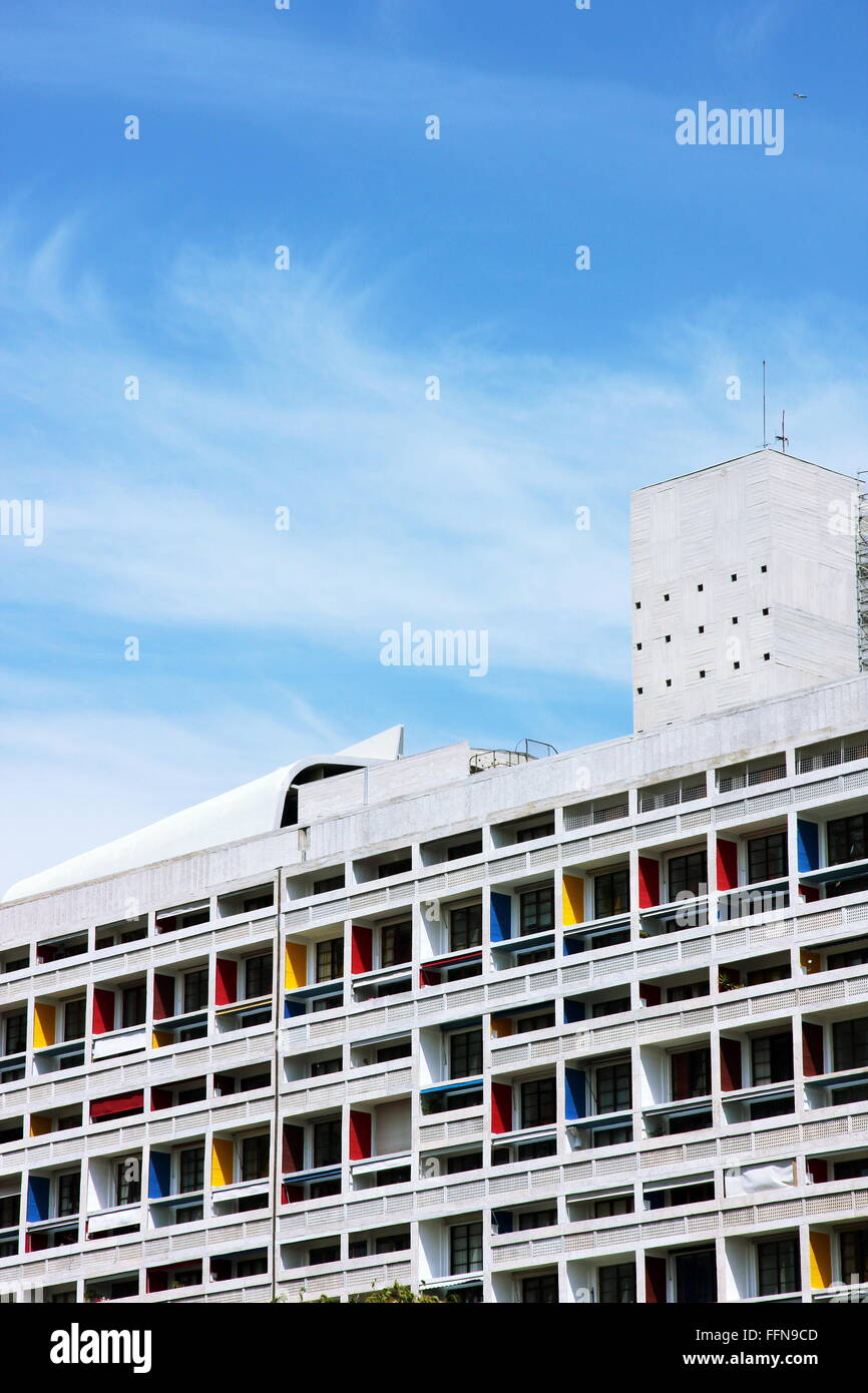 Géographie / voyages, France, Marseille, édifice de Le Corbusier, construction : 1952 par Le Corbusier, vue extérieure, Additional-Rights Clearance-Info-Not-Available- Banque D'Images