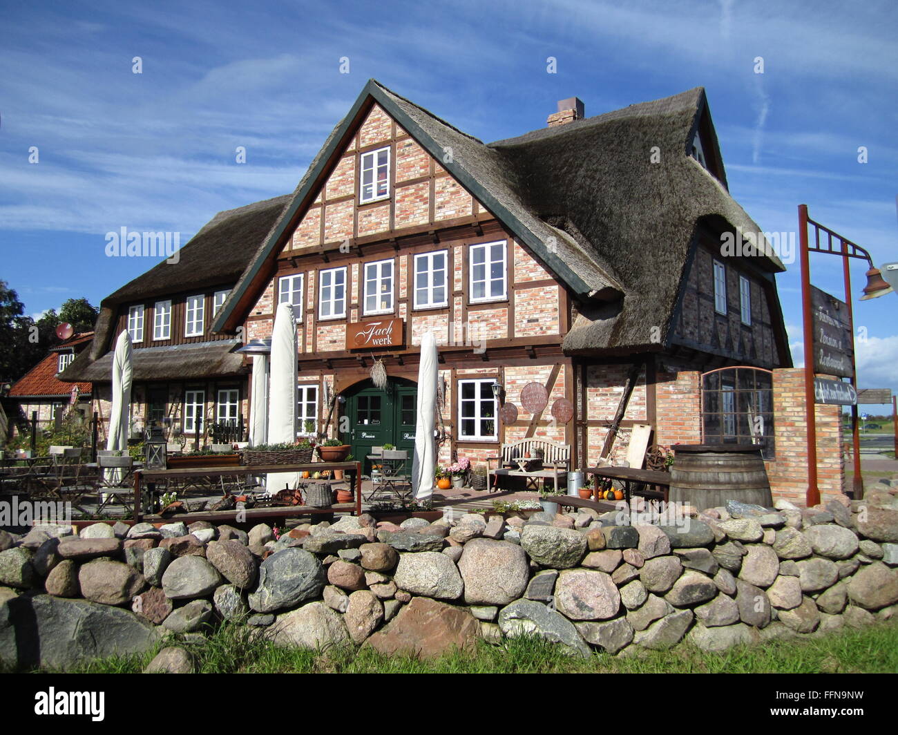 Géographie / voyage, Allemagne, Schleswig-Holstein, Boergerende, Pension, Fachwerk , Additional-Rights Clearance-Info-Not-Available- Banque D'Images