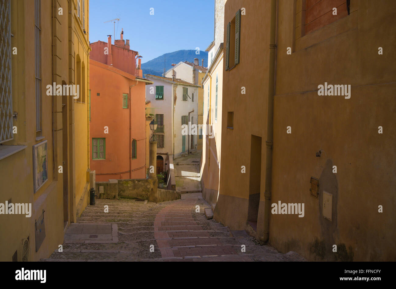Menton , centre-ville historique, Alpes Maritimes, Provence Alpes Cote d'Azur, France, Europe Banque D'Images