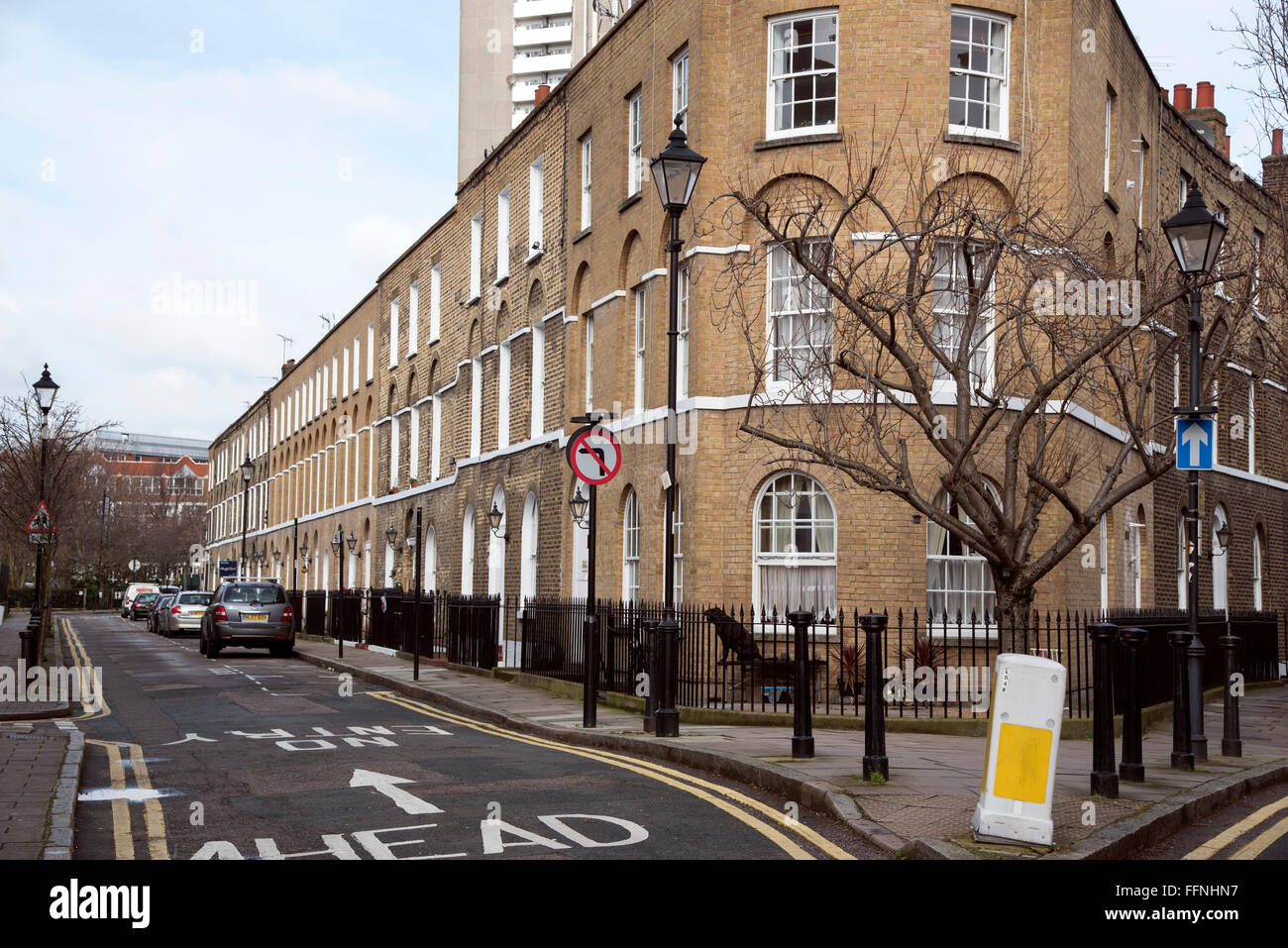 Junction Road, Woodford Sekforde Street, Clerkenwell maisons Banque D'Images