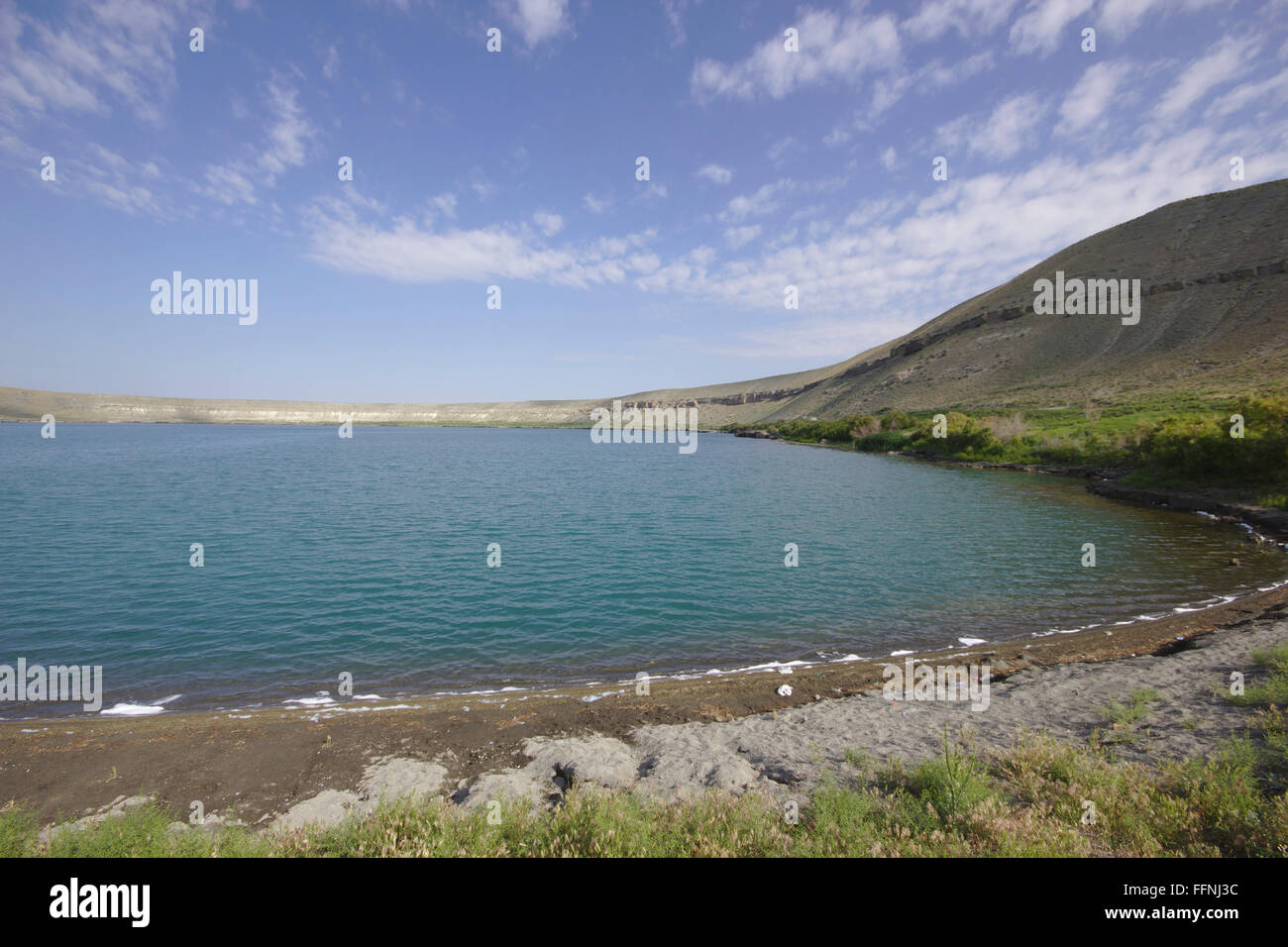 Aci Gölü, type maar Crater Lake, près de Karapinar, Anatolie centrale, Turquie Banque D'Images