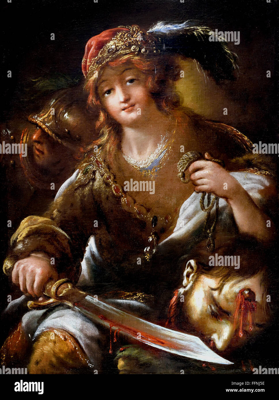 David et Goliath par Claude Vignon 1593 - 1670 France Français Banque D'Images