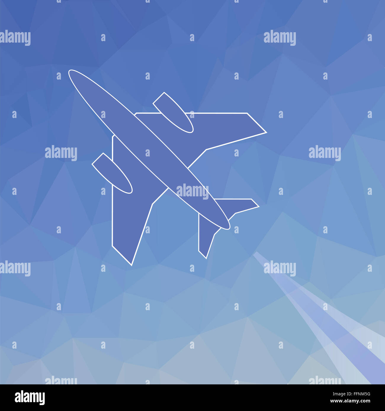 Silhouette d'Avion Banque D'Images