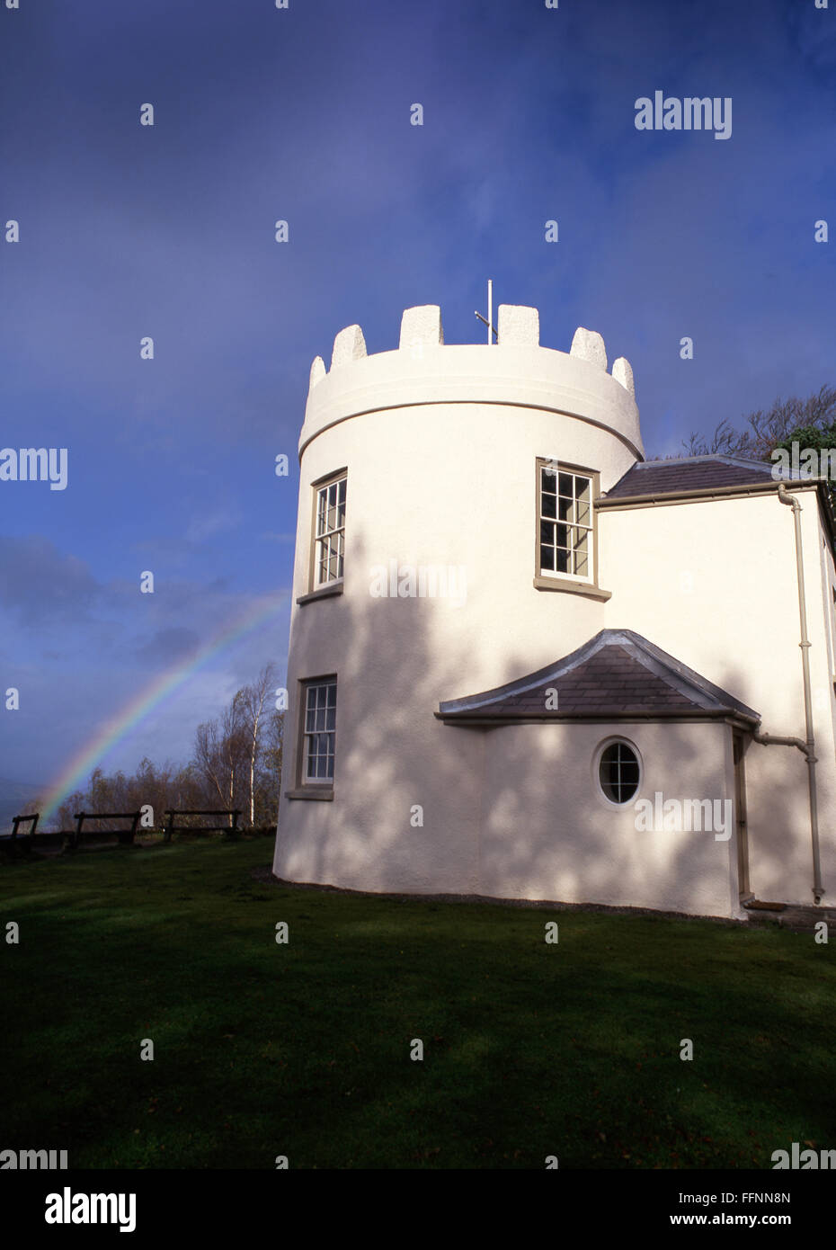 La maison ronde Le Kymin près de Monmouth Monmouthshire South East Wales UK Banque D'Images