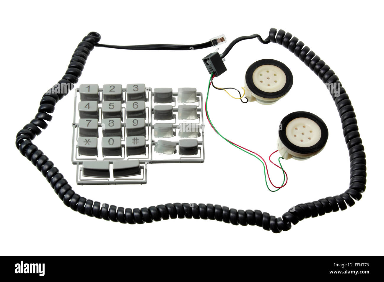 Combiné téléphonique brisée Banque D'Images
