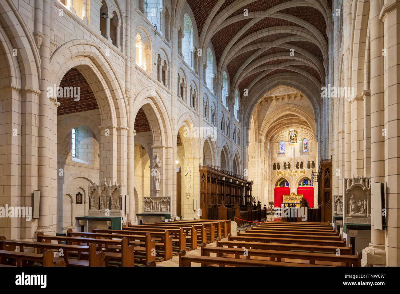 Intérieur de l'abbaye de Buckfast, TOTNES, Devon, Angleterre. Banque D'Images