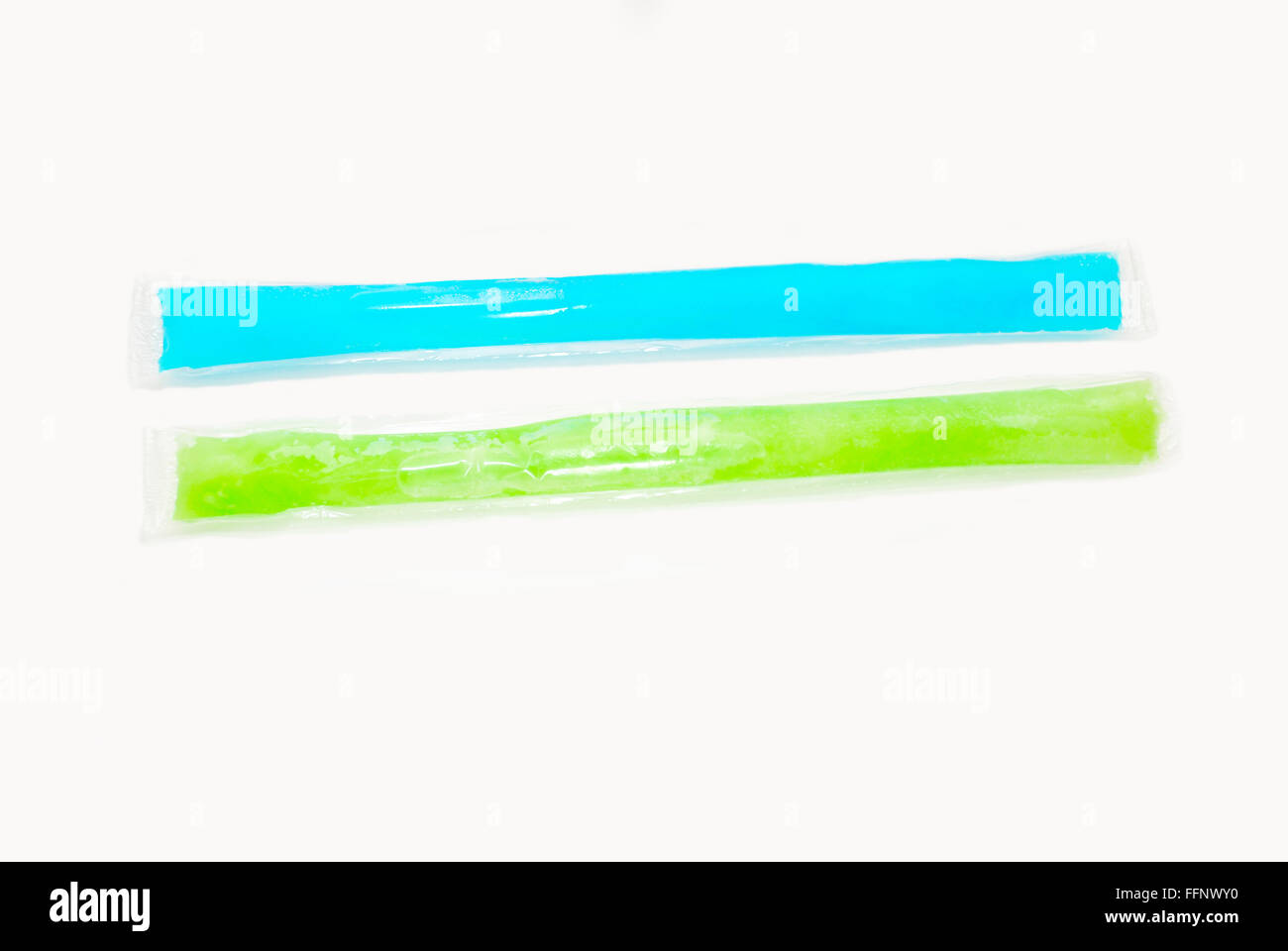 Vert et Bleu Glace Pops Banque D'Images