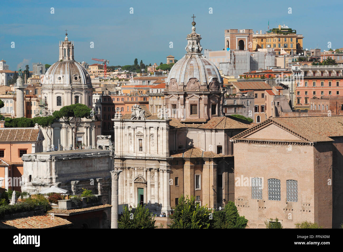 Le Sénat Chambre Curia Julia, les églises de Santi Luca e Martina Via Santissimo Nome di Curia et Maria à Rome, Italie Banque D'Images