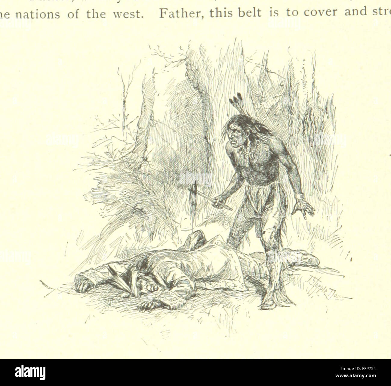 46 de 'les guerres indiennes des États-Unis à partir de la première colonie à Jamestown en 1607 à l'issue de la grande révolte Banque D'Images