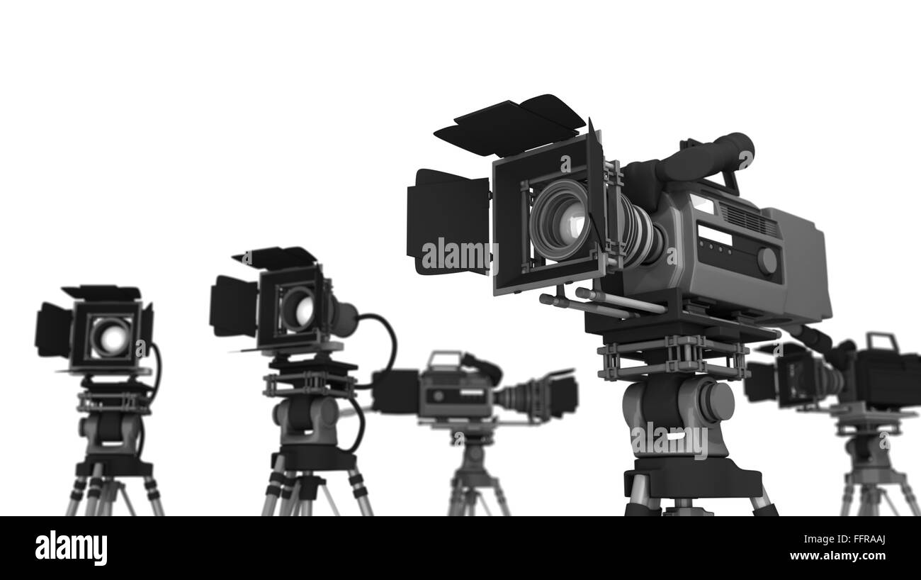 Caméra vidéo et l'équipement du studio Banque D'Images