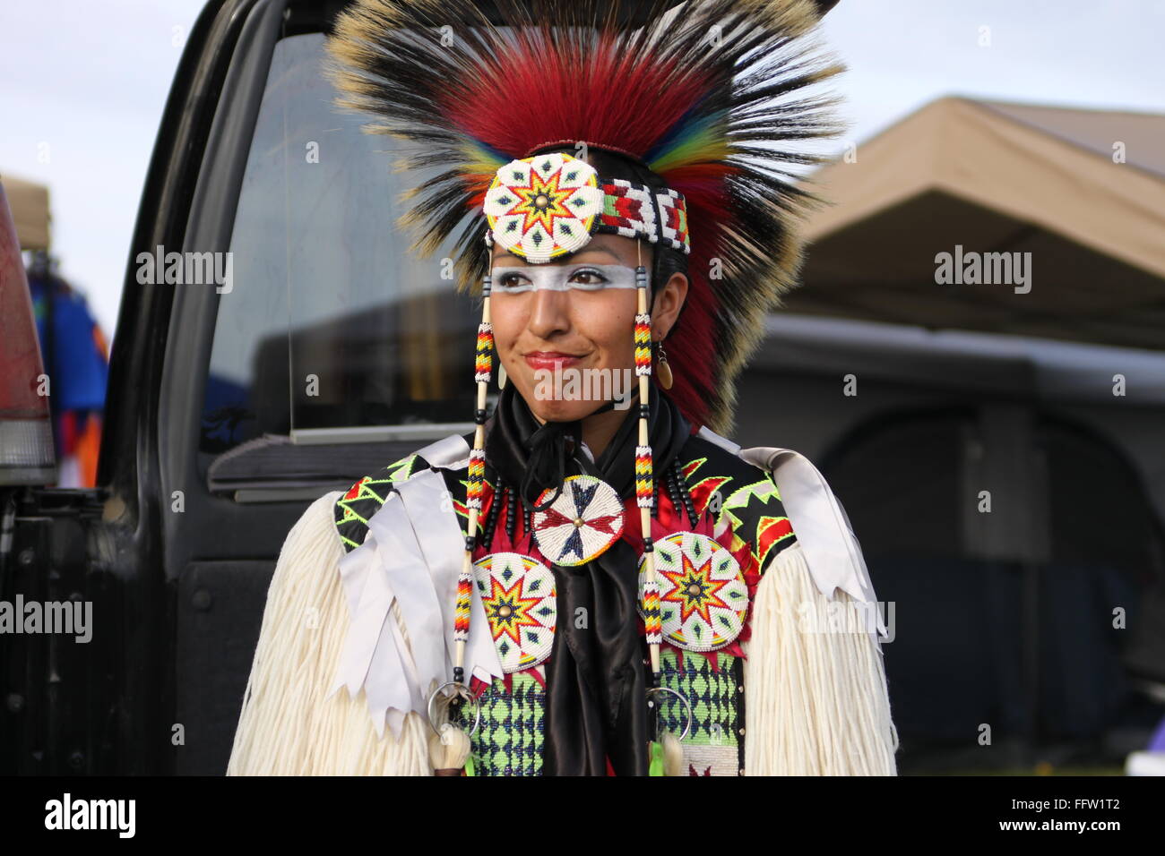 Shakopee Mdewakanton Communauté Sioux Wacipi Pow Wow, Native American Dance Festival - 21/08/2011 - United States / Minnesota Banque D'Images