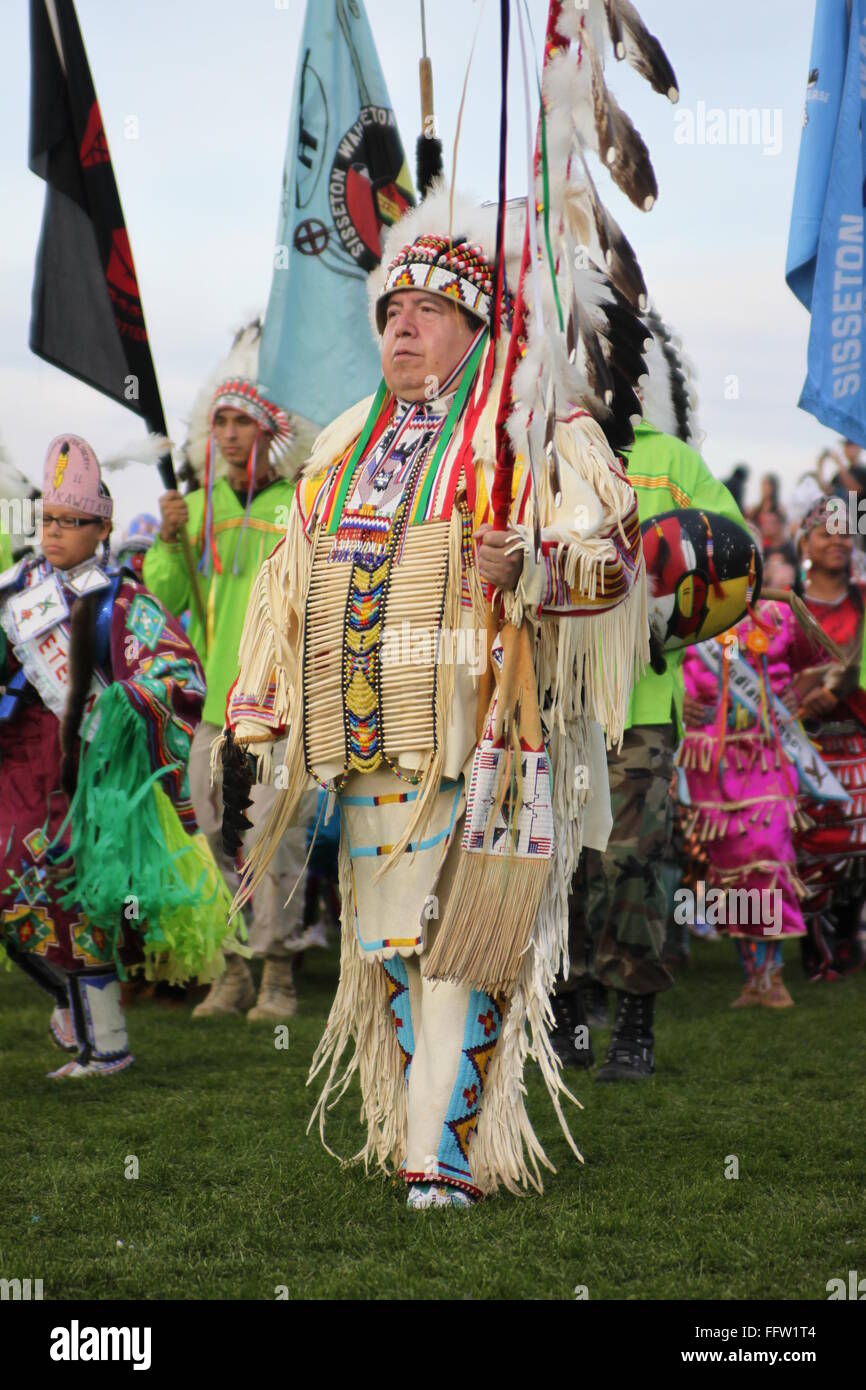 Shakopee Mdewakanton Communauté Sioux Wacipi Pow Wow, Native American Dance Festival - 21/08/2011 - United States / Minnesota Banque D'Images