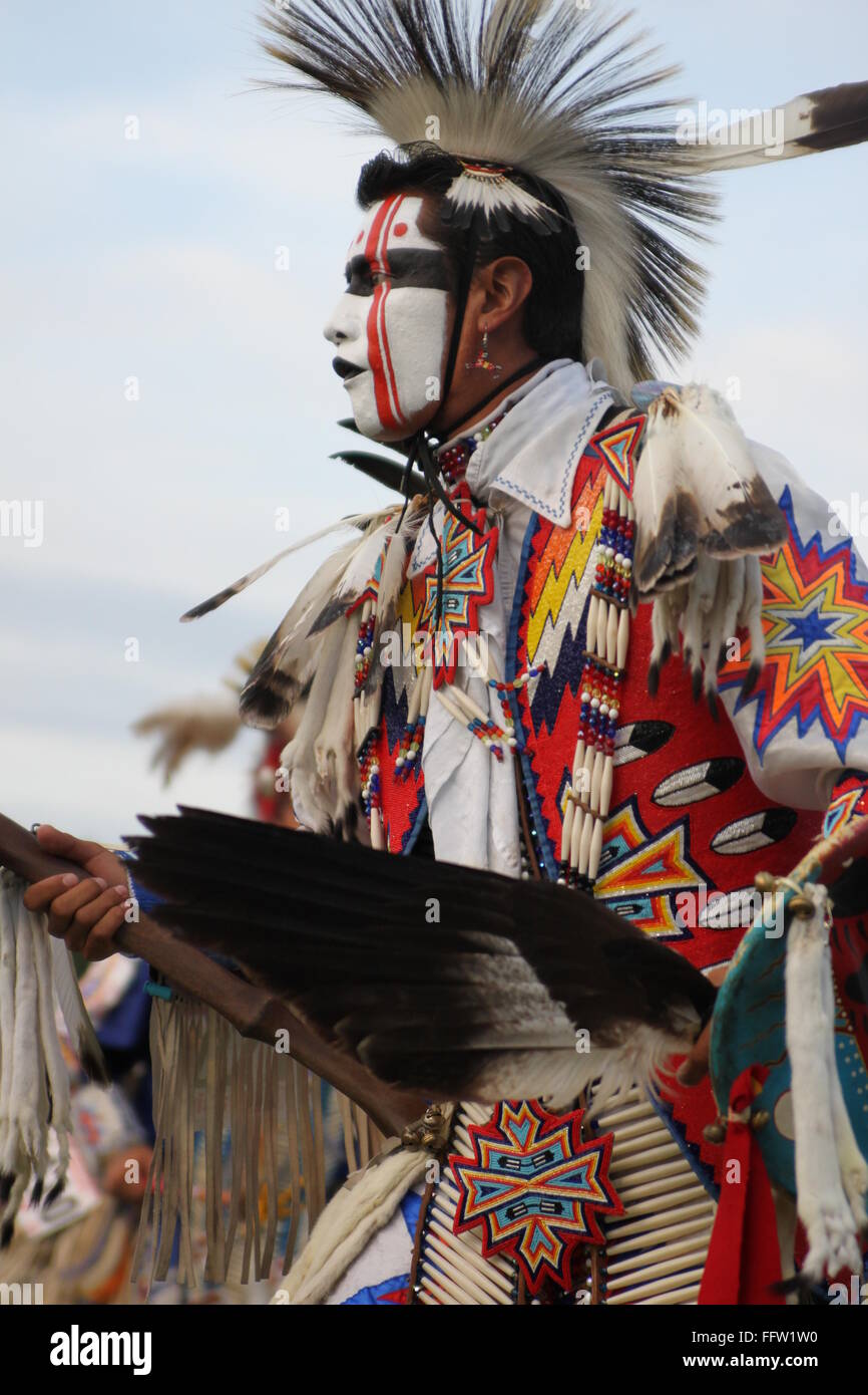 Shakopee Mdewakanton Communauté Sioux Wacipi Pow Wow, Native American Dance Festival - 21/08/2011 - United States / Minnesota Banque D'Images