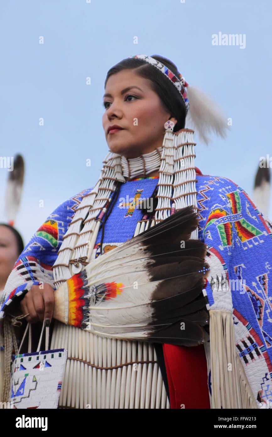 Shakopee Mdewakanton Communauté Sioux Wacipi Pow Wow, Native American Dance Festival - 21/08/2011 - United States / Minnesota Banque D'Images