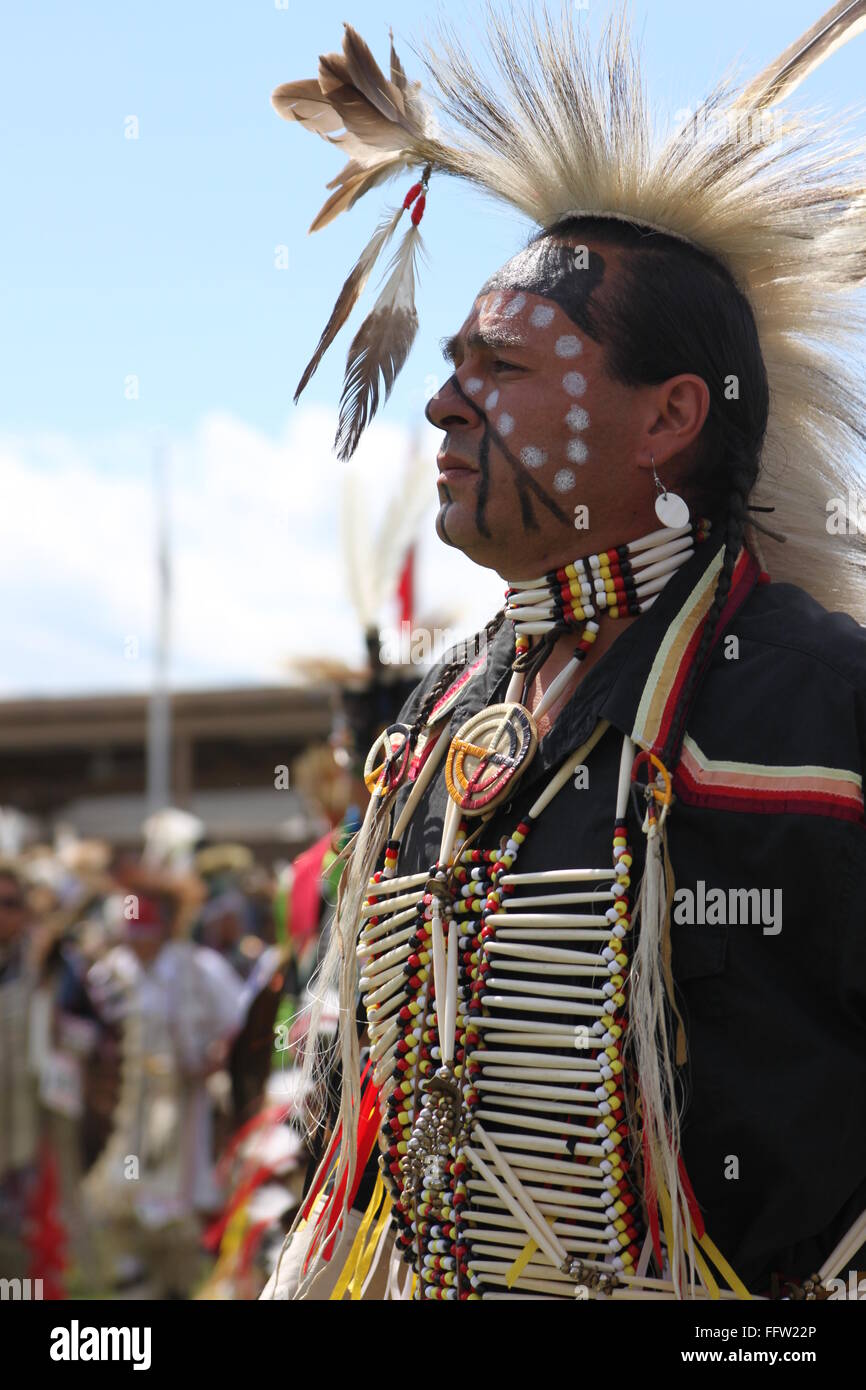 Shakopee Mdewakanton Communauté Sioux Wacipi Pow Wow, Native American Dance Festival - 21/08/2011 - United States / Minnesota Banque D'Images