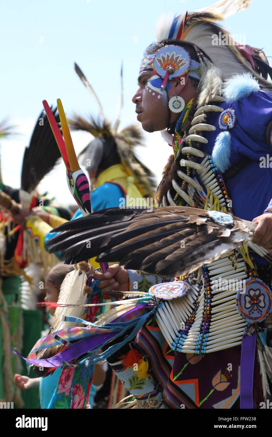 Shakopee Mdewakanton Communauté Sioux Wacipi Pow Wow, Native American Dance Festival - 21/08/2011 - United States / Minnesota Banque D'Images