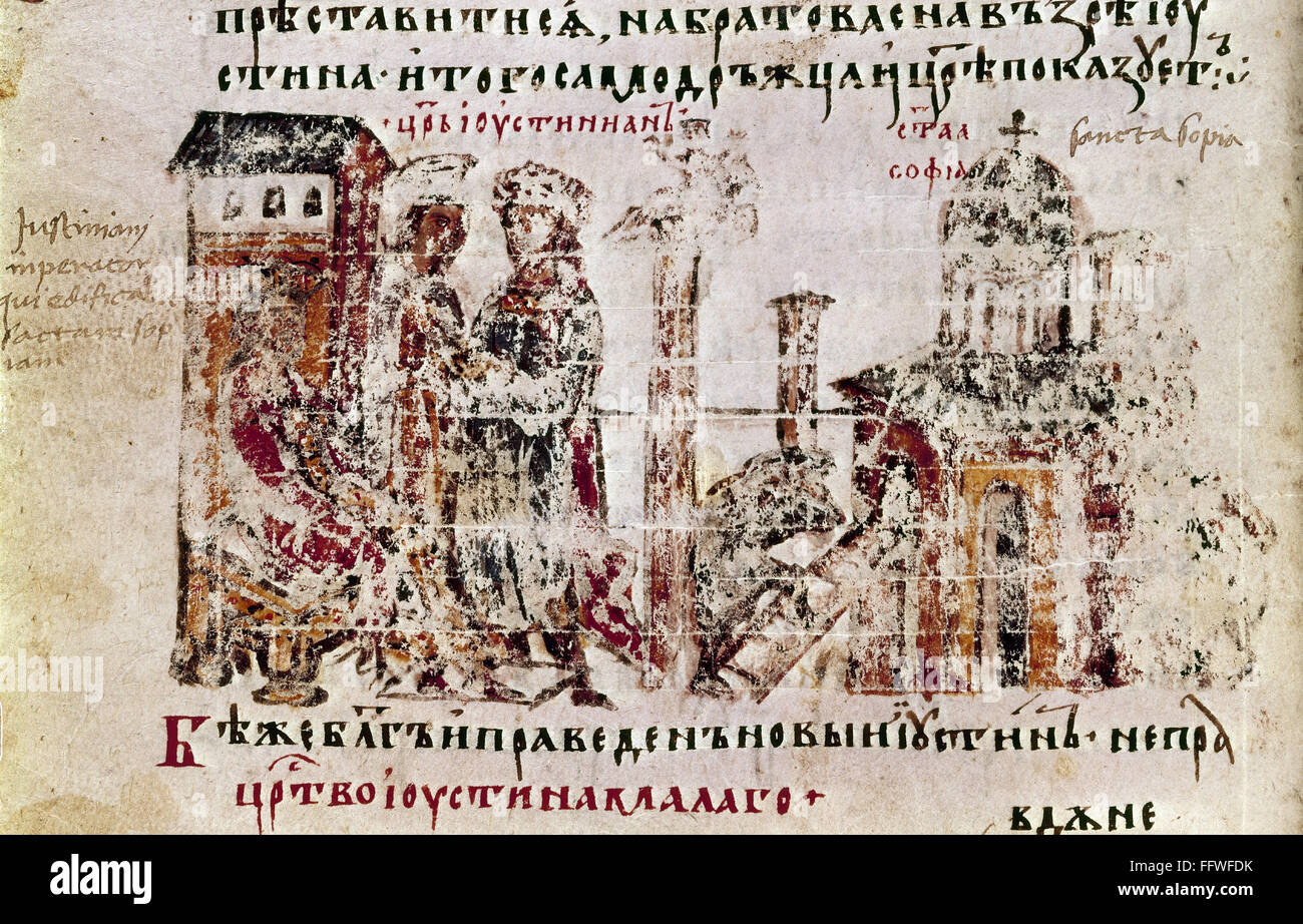 Saintesophie LA CONSTRUCTION. /NByzantine l'empereur Justinien (483