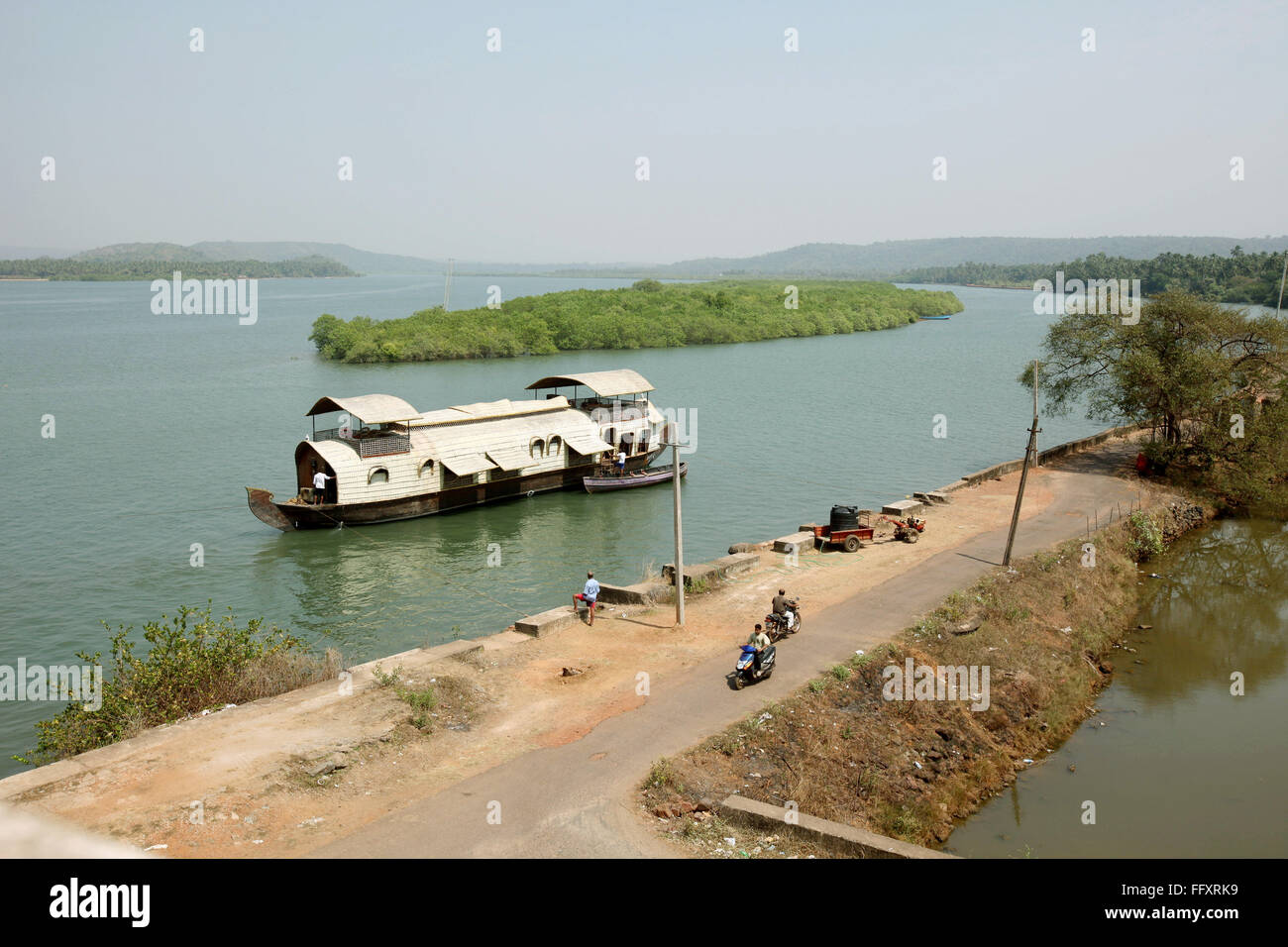 House boat à Goa en Inde ; Banque D'Images