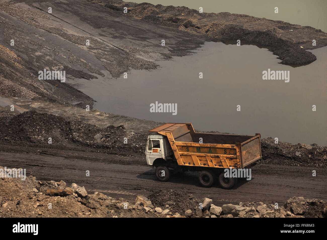 Les mines de charbon à ciel ouvert du charbon Mahanadi Fields Limited à Jharsuguda Orissa en Inde Banque D'Images